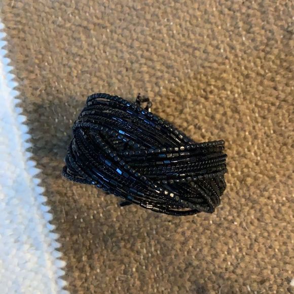 Black Beaded Wrap Bracelet - Picture 3 of 5